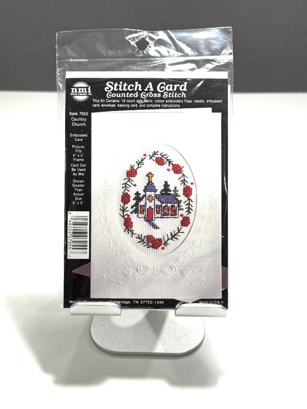 Needlemagic Stitch A Card Counted Cross Stitch Kit, Country Church 7055